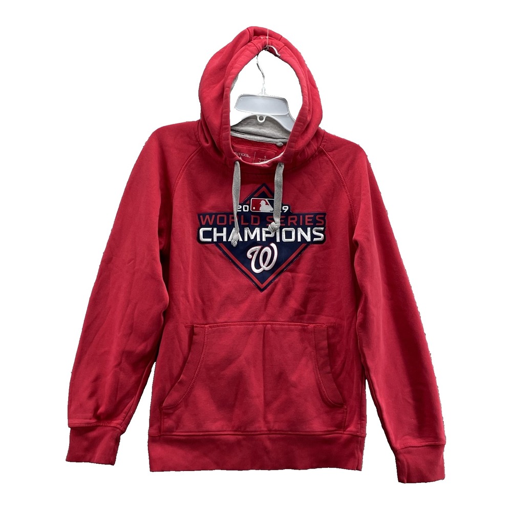 Antigua MLB 2019 World Series Champions Hoodie Men's Small Washington Nationals